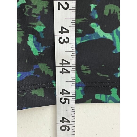 H&M Green Blue Print Sheath Midi Dress XS (2) Sleeveless - Picture 8 of 15